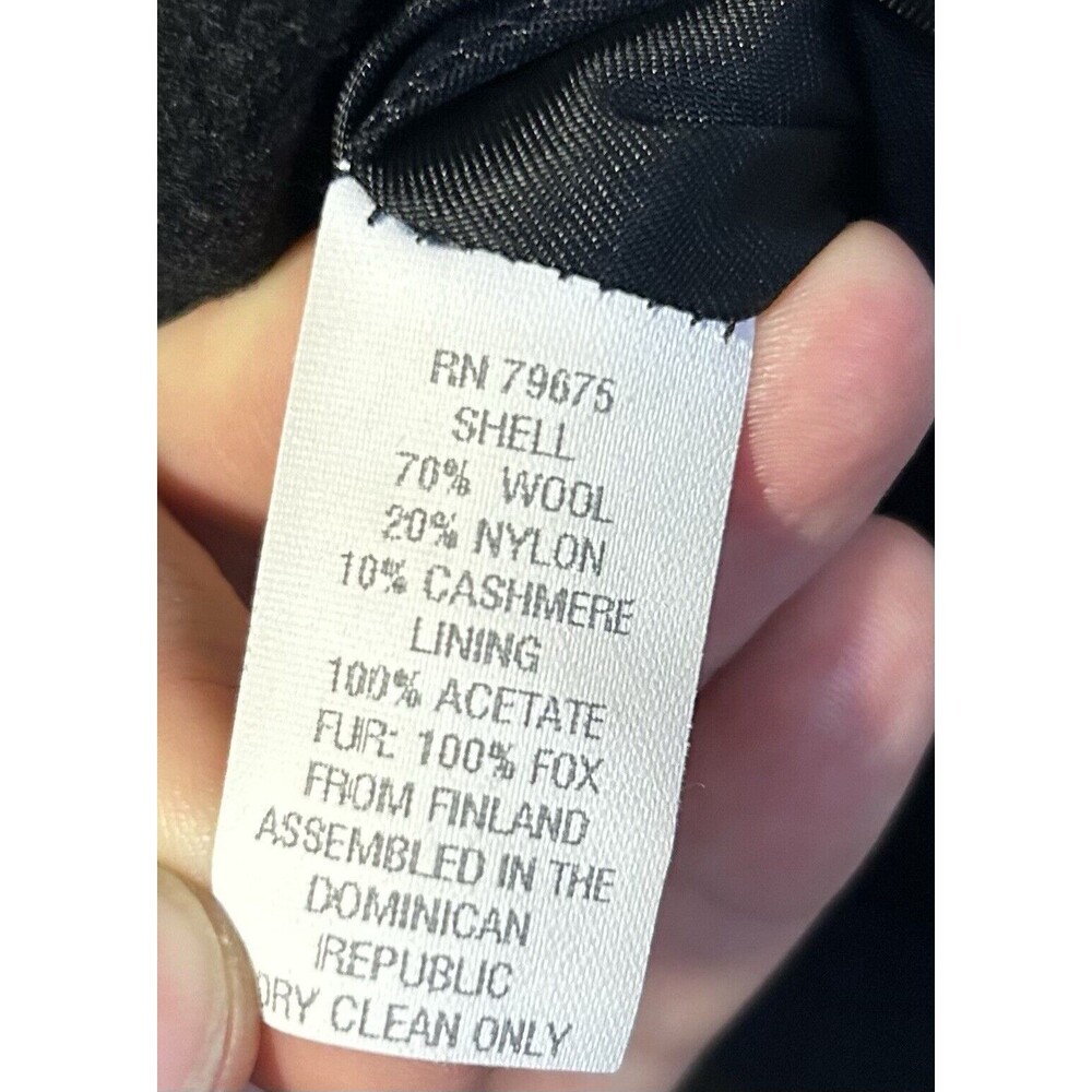 Albert Nipon Wool Long Overcoat With Collar Of Dy… - image 5